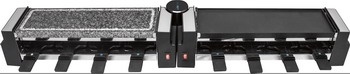 Раклетница Clatronic RG 3678 schwarz, мощность 1200 Вт, литая поверхность фото 2