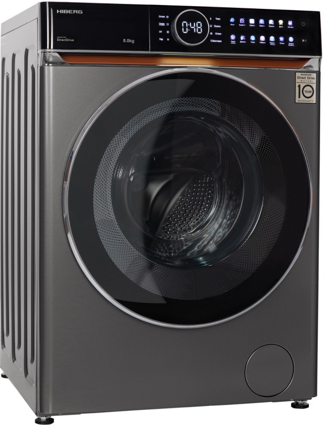 Стиральная машина Hiberg i-DDQ10 - 814 Sd 8 кг, темно-серый фото 5