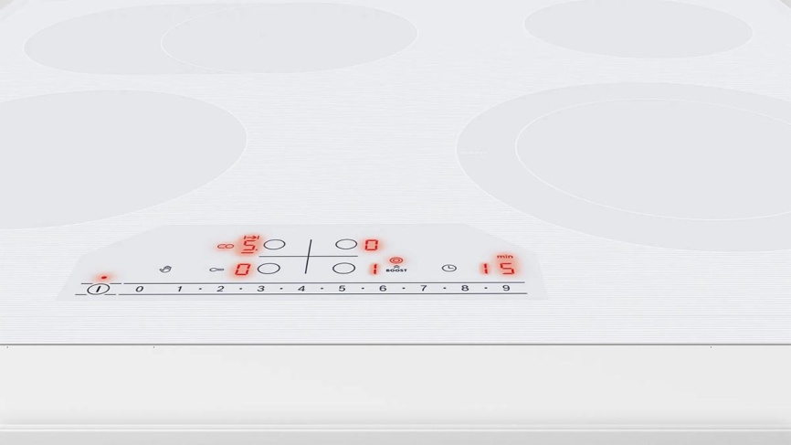 Электрическая варочная панель Bosch Serie | 6 PKN652FP2E 59 см, 4 конфорки стеклокерамика, белый фото 4