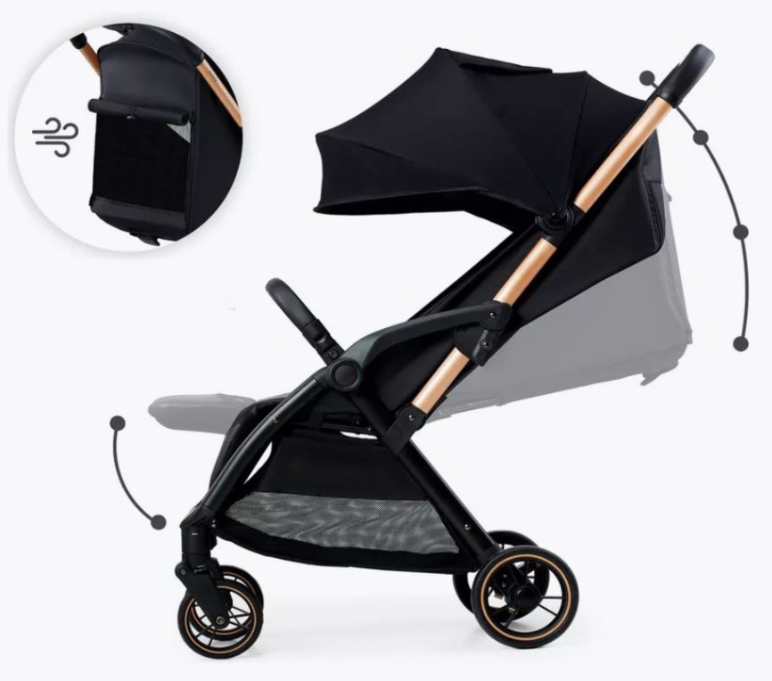 Коляска Ining Baby Коляска Ining Baby FOLD K353 Auto Folding, до 22 кг, складная, черный фото 5