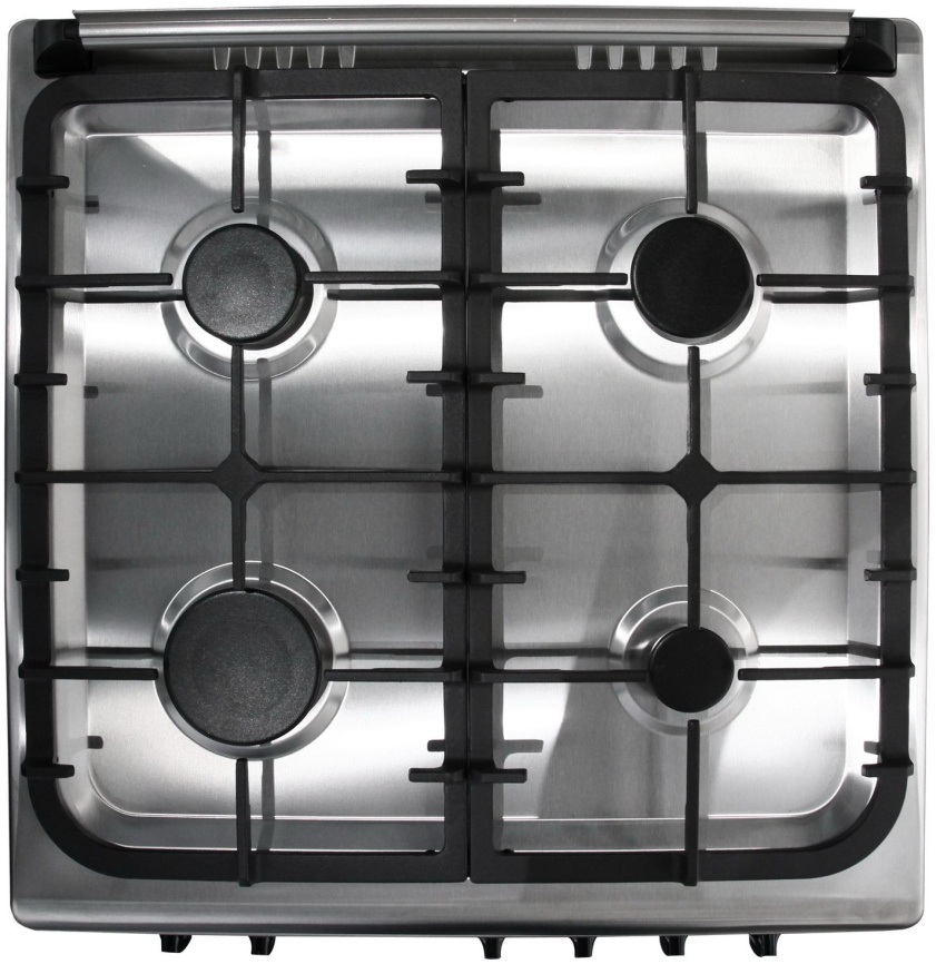 Газовая плита De luxe 606040.24г 000 (кр) 60 см, 64 л, 4 конфорки, серый металлик фото 4