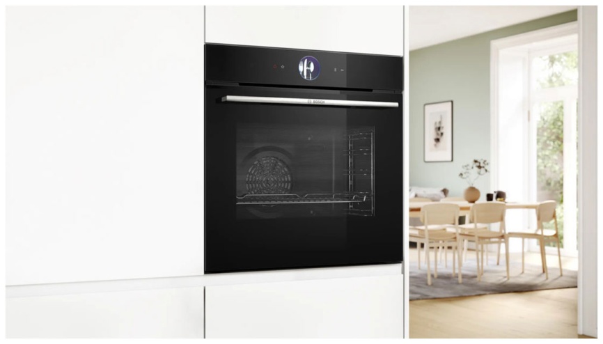 Электрический духовой шкаф Bosch HBG7764B1 59 см, 71 л, гриль и конвекция, черный фото 2