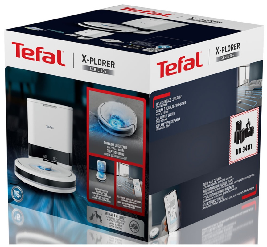 Робот-пылесос Tefal X-PLORER Serie 90+ Animal Allergy (RG8797WH) белый фото 10