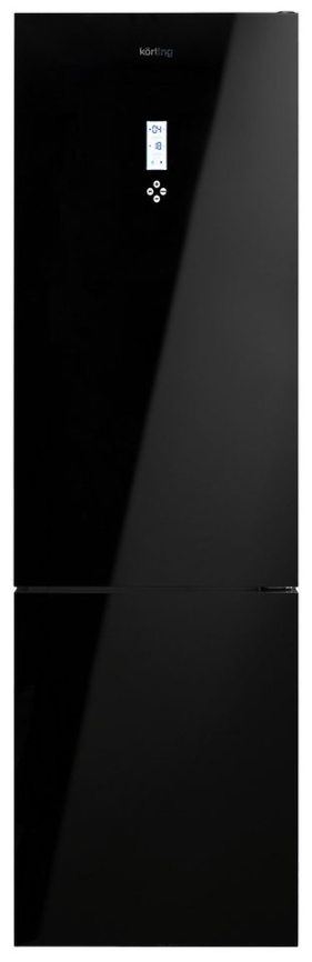 Двухкамерный холодильник Korting KNFC 61868 GN No frost, черный фото 1