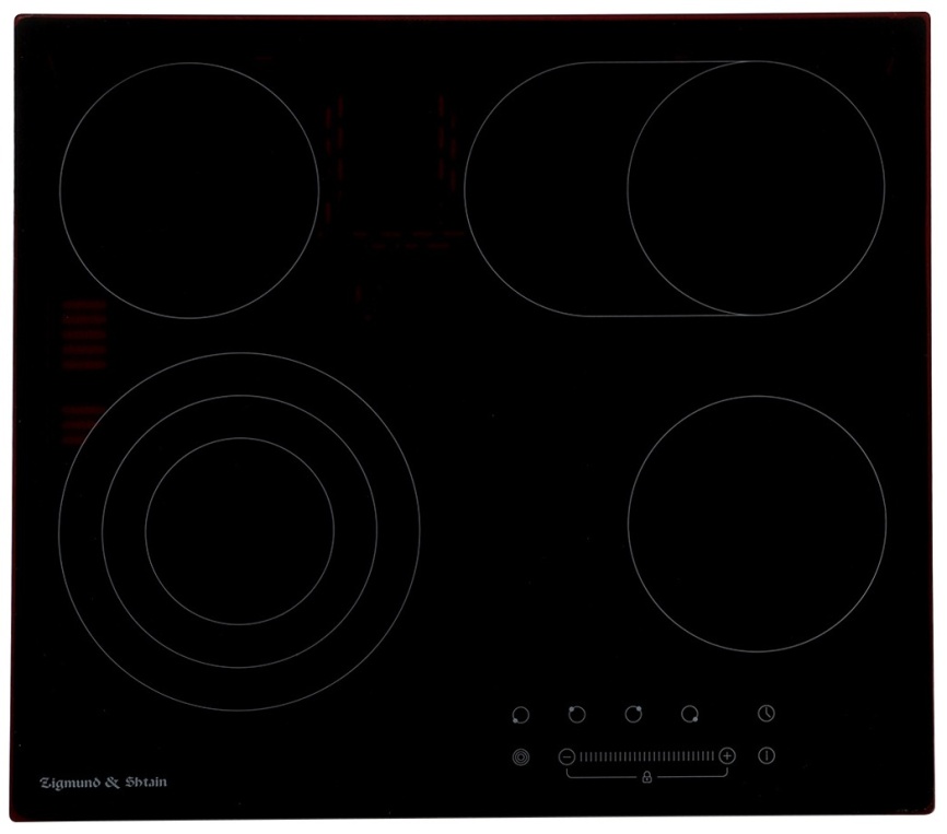 Электрическая варочная панель Zigmund & Shtain CN 38.6 B 59 см, 4 конфорки стеклокерамика, черный фото 2