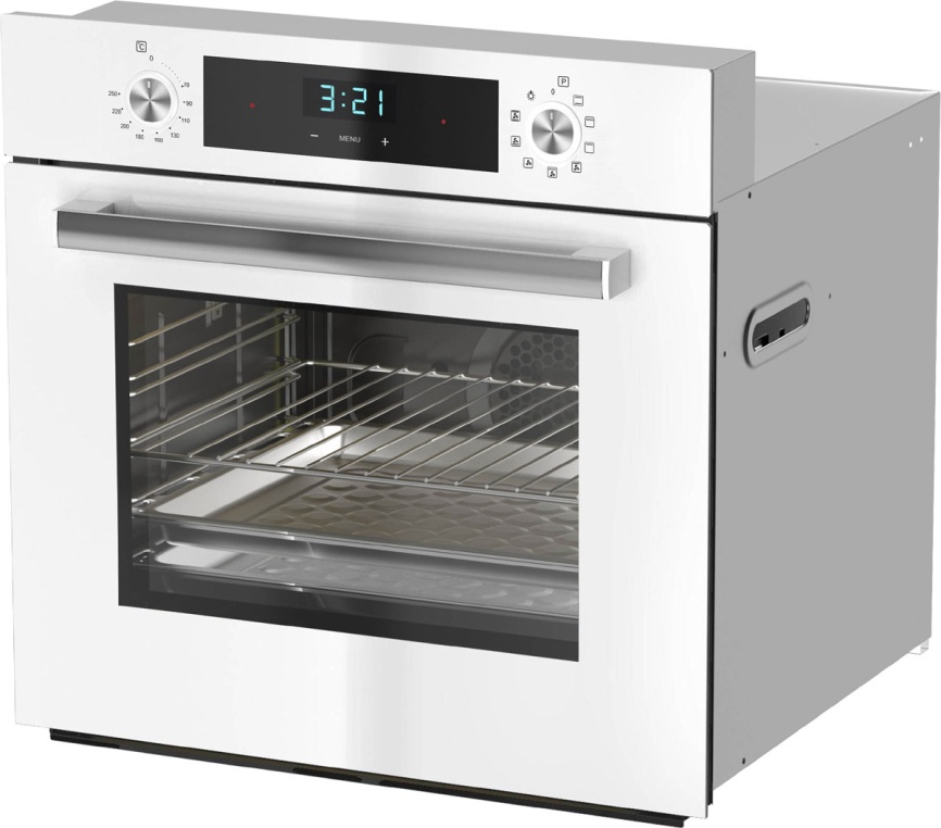 Электрический духовой шкаф Darina 0V5 BDE112 708 W1 59 см, 65 л гриль конвекция, белый фото 3