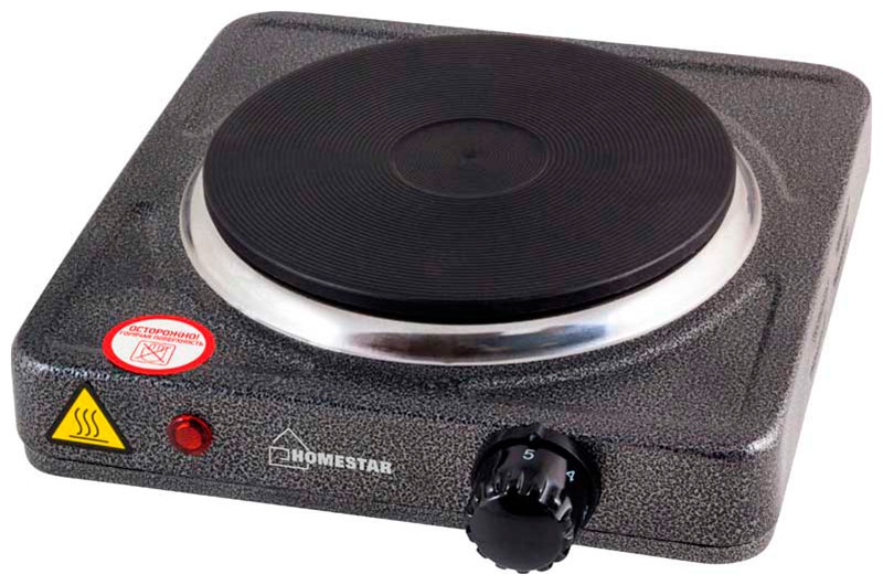 Настольная плита Homestar HS-1102 003045 26 см, 1 конфорка, серый фото 1