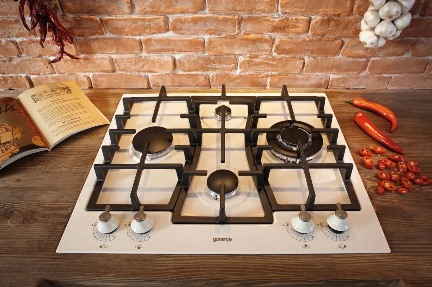Газовая варочная панель Gorenje GW6D42CLI 60 см, 4 конфорки электроподжиг газконтроль, слоновая кость фото 11