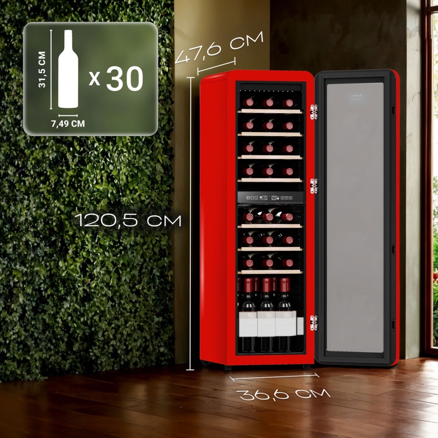 Винный шкаф Tesler CWC-308 RUBY RED фото 9