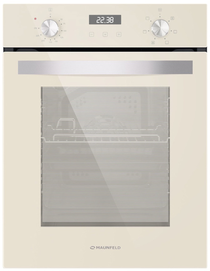 Электрический духовой шкаф Maunfeld EOEM516BG 44 см, 51 л гриль конвекция, бежевый фото 1