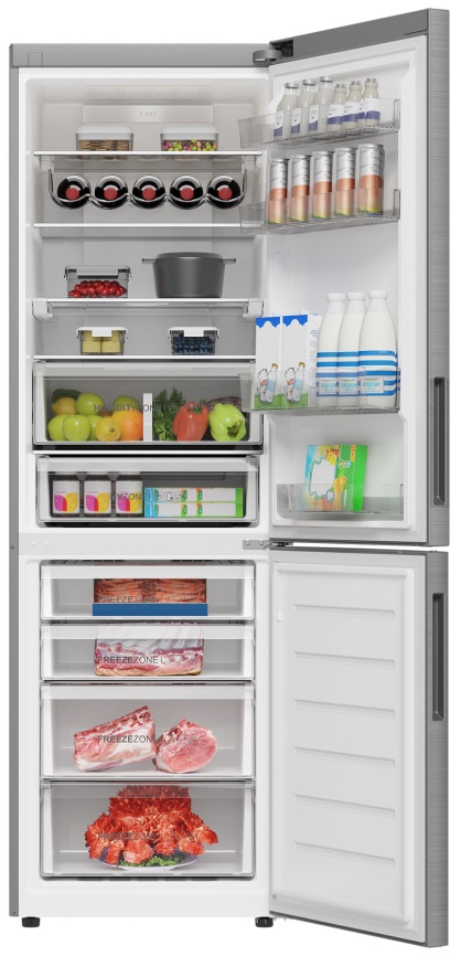 Двухкамерный холодильник Haier C4F637CXRGU1 No frost, серебристый фото 3