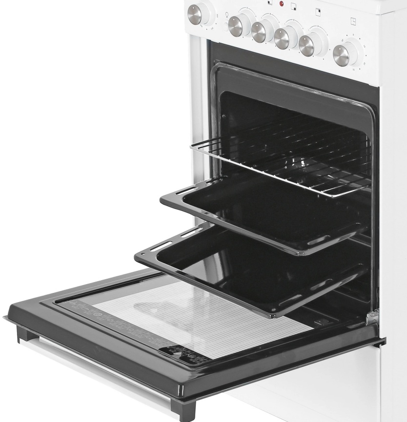 Электроплита De luxe 5004.16 э 50 см, 43 л, 4 конфорки, белый фото 9