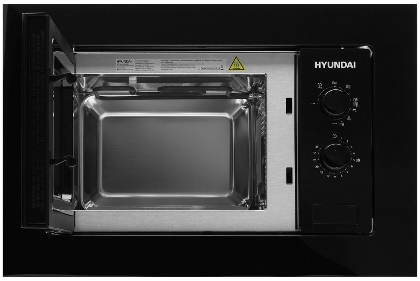 Встраиваемая микроволновая печь СВЧ Hyundai HBW 2030 BG, черный фото 3