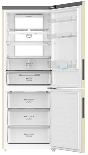 Двухкамерный холодильник Haier C4F744CCGU1 No frost, бежевый фото 2