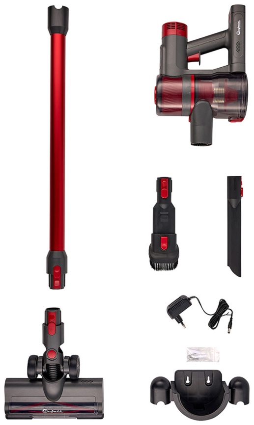 Пылесос вертикальный Bufett MVC 387A, черно-красный (640387) фото 6