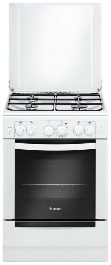 Газовая плита Gefest Брест 6101-02 66 см, 52 л, 4 конфорки, белый фото 1