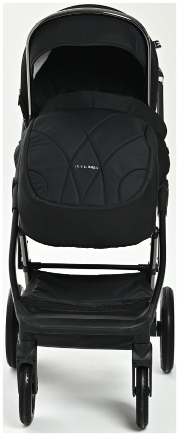 Коляска 2 в 1 Ining Baby Коляска 2 в 1 Ining Baby KR350 black,  люлька, прогулочный блок фото 2