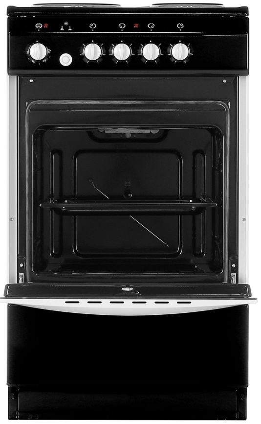 Электроплита De luxe 5004.12 э (без щитка и крышки) 50 см, 4 конфорки, черный фото 8