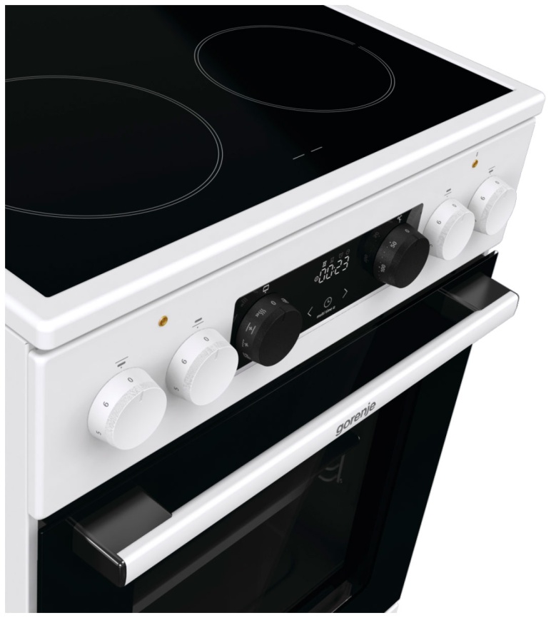 Электроплита Gorenje GEC5C61WG 50 см, 4 конфорки, белый фото 3