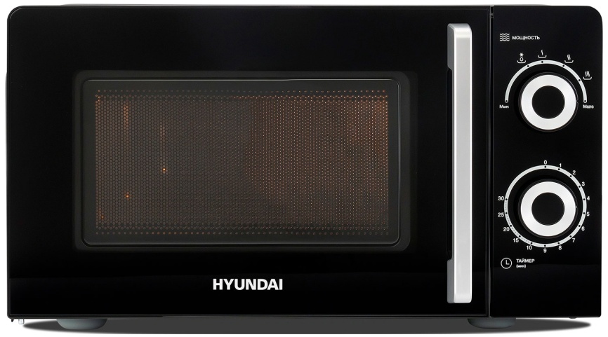 Микроволновая печь - СВЧ Hyundai HYM-M2054 (20л., 700Вт, черный/серебристый) фото 1