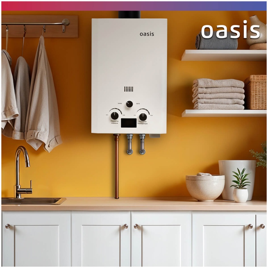 Газовый водонагреватель Oasis OR-20 W белый фото 7
