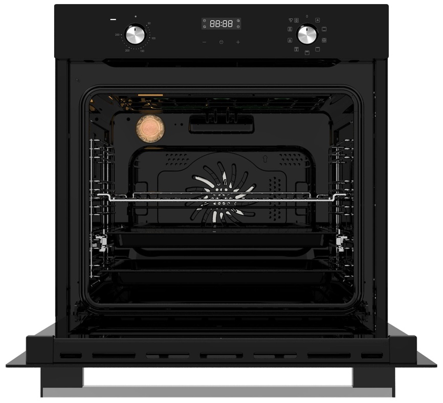 Электрический духовой шкаф Candy COXP08LTSB 59 см, 78 л, гриль и конвекция, черный фото 2