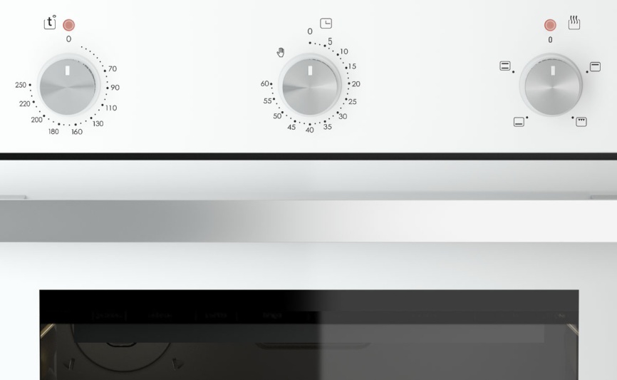 Электрический духовой шкаф Darina 1U BDE111 701 W 59 см, 50 л гриль конвекция, белый фото 2