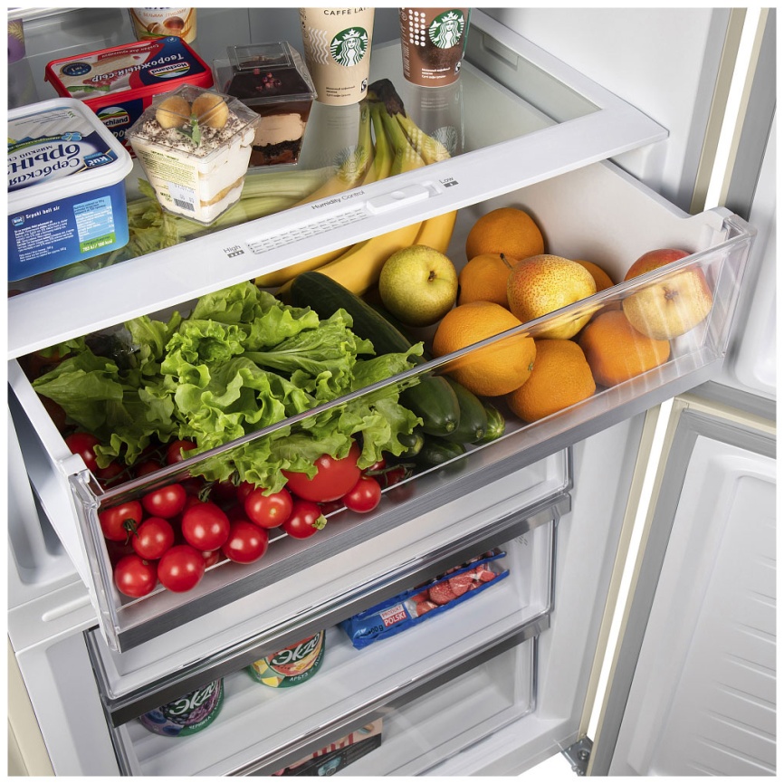 Двухкамерный холодильник Maunfeld MFF1857NFW No frost, белый фото 9