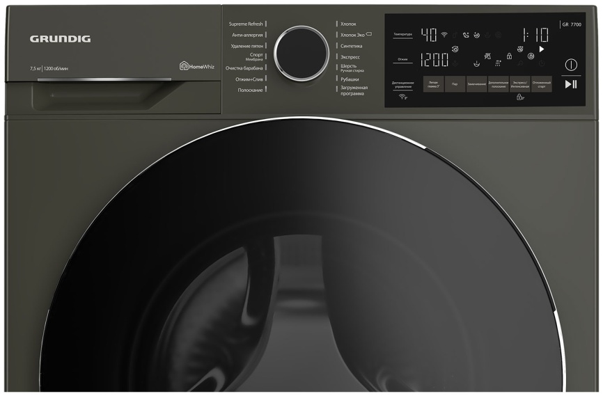 Стиральная машина Grundig GW7 P77H21 M 7,5 кг, черный фото 3