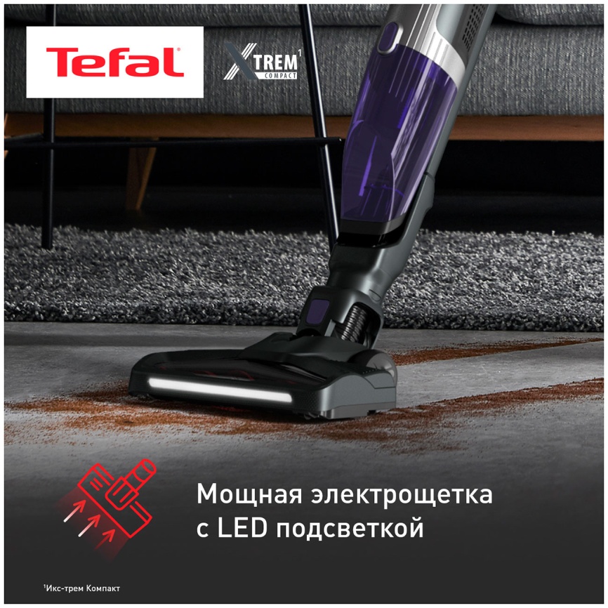 Беспроводной вертикальный пылесос Tefal XTREM Compact 2-в-1 TY1238WO фото 11