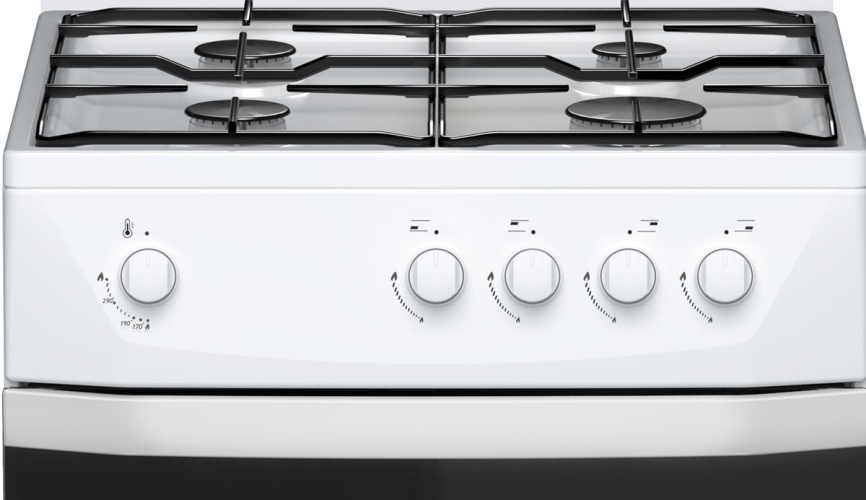 Газовая плита Darina C 1001 W 60 см, 50 л, 4 конфорки, белый фото 2