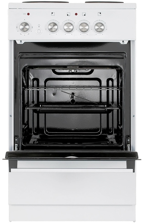 Электроплита De luxe 5004.18 э 50 см, 4 конфорки, белый фото 8