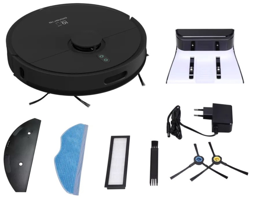Робот-пылесос Polaris PVCR 4500 WIFI IQ Home, сухая и влажная уборка, черный фото 7