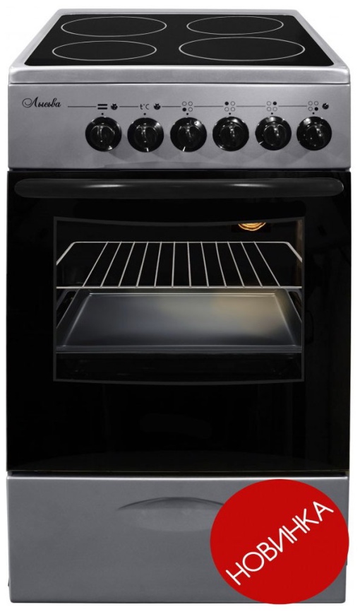 Электроплита Лысьва EF4002MK00 (ЭПС 402 МС) 50 см, 57 л, 4 конфорки, светло-серый фото 1