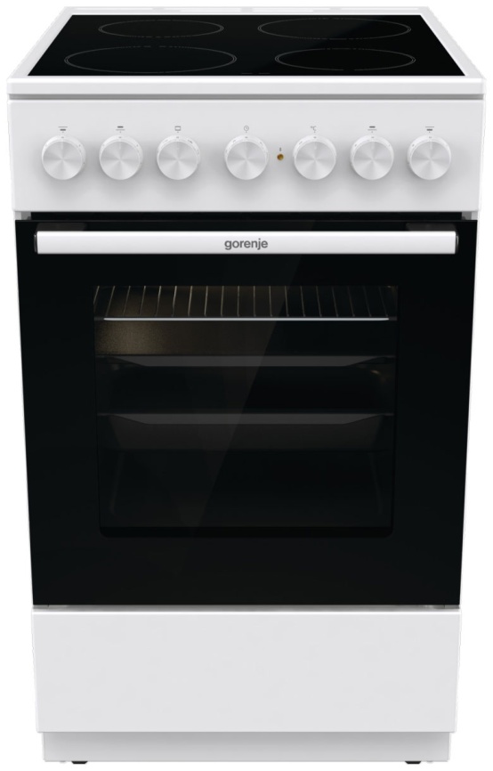 Электроплита Gorenje GEC5B41WG 50 см, 4 конфорки, белый фото 1