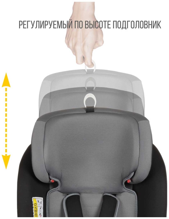 Автокресло Zlatek Cruiser Isofix Lux гр.0+/I/II/III, серый, черный (KRES3951) фото 14