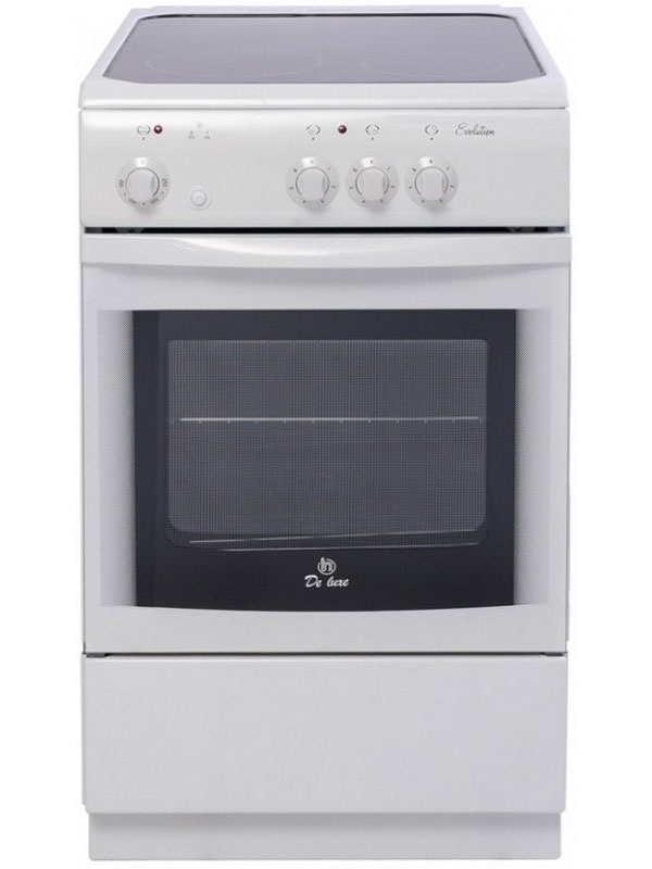 Электроплита De luxe 506003.04 эс 50 см, 3 конфорки, белый фото 1