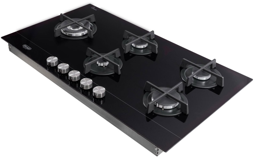 Газовая варочная панель De’Longhi NSL 590D NCM RUS 90 см, 5 конфорок электроподжиг газконтроль, черный фото 4