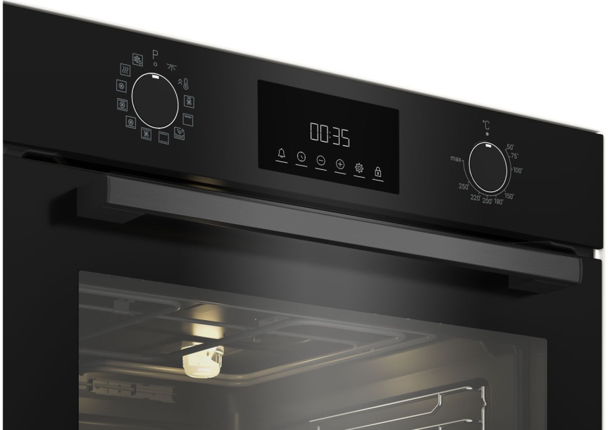 Электрический духовой шкаф Indesit IBFTE 3844 J BL 59 см, 72 л, гриль и конвекция, черный фото 3