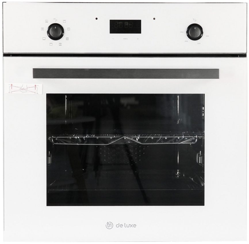 Электрический духовой шкаф De luxe 6009.05эшв-069 59 см, 64 л гриль конвекция, белый фото 1