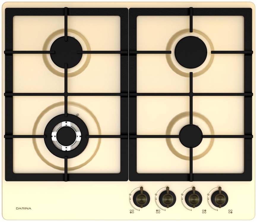 Газовая варочная панель Darina 1T38 BGM341 08 Bg фото 1