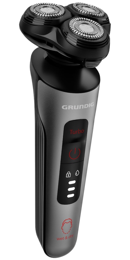 Электробритва Grundig MS 8130, роторная, LCD дисплей, влажное/сухое бритье фото 3