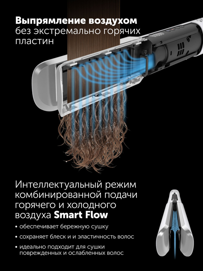 Выпрямитель для волос Polaris PHS 6000 белый фото 5