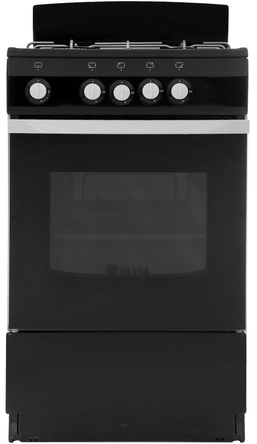 Газовая плита De luxe 5040.38 г 50 см, 43 л, 4 конфорки, черный фото 1