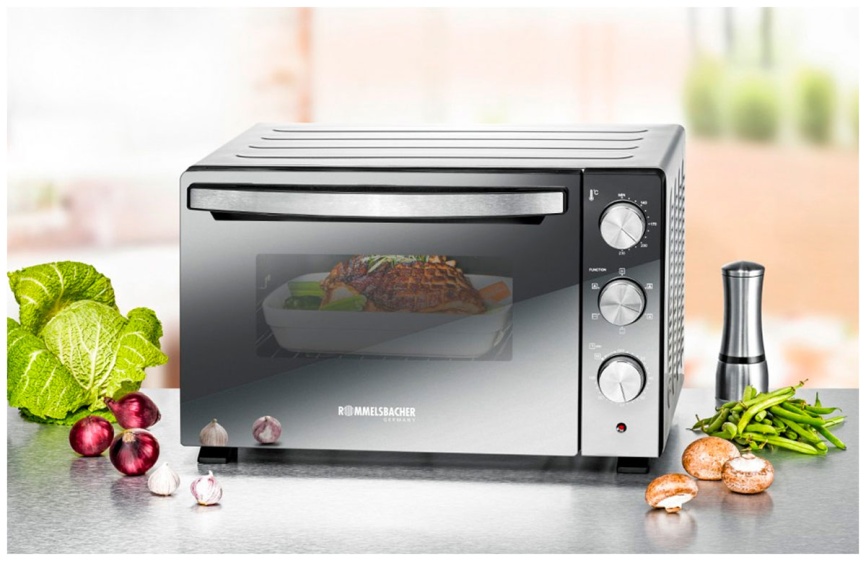 Мини печь Rommelsbacher BGS 1500, 30 л, таймер, подсветка камеры фото 2