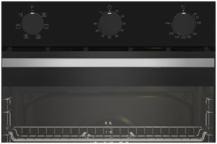 Электрический духовой шкаф Indesit IFE 3634 BL 59 см, 72 л, гриль и конвекция, черный фото 4