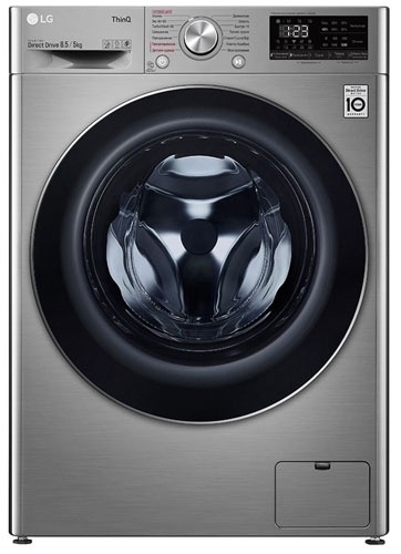 Стиральная машина с сушкой LG F2V5GG2S 8,5 кг, серый металлик фото 1