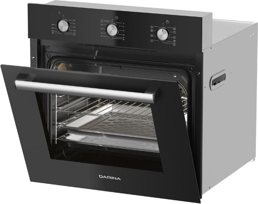 Электрический духовой шкаф Darina 1V5 BDE 112 707 B 59 см, 65 л, гриль и конвекция, черный фото 4