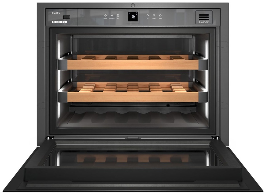 Встраиваемый винный шкаф Liebherr WKEgb 582-26 001 черное стекло фото 1
