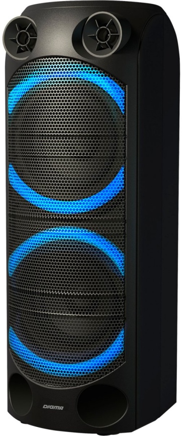 Минисистема Digma D-MC1720 черный, 80Вт, FM, USB, BT, micro SD фото 3